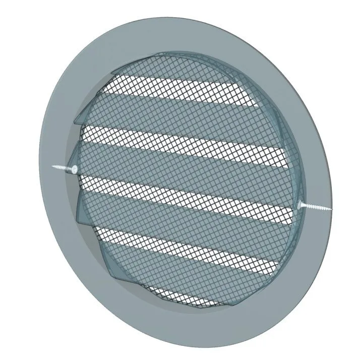 Griglia di ventilazione rotonda in lega di alluminio D125 - Akvavent