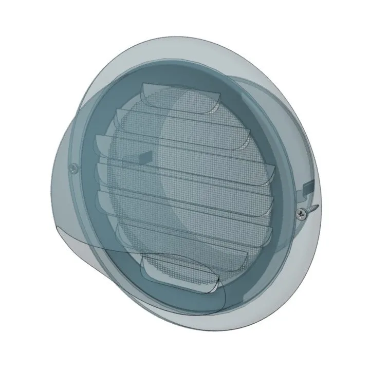 12,5VM, Griglia esterna per sfiato con flange D125, acciaio inox