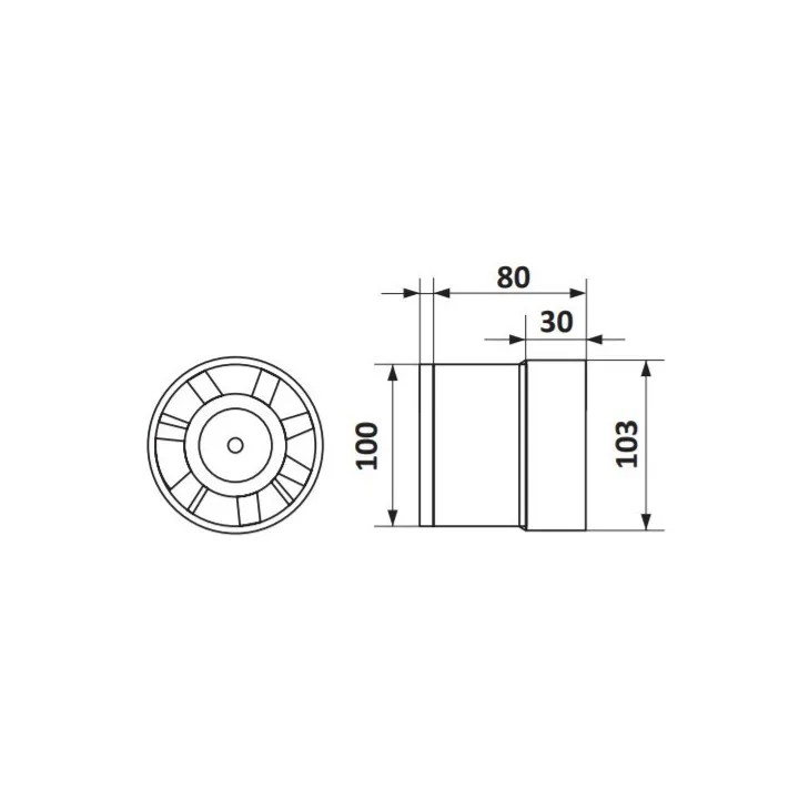 Ventilatore assiale per bagno D100 Profit 4 - Akvavent