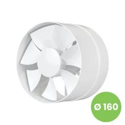 Potente ventilatore a tubo fi 160 mm in plastica ABS, PROFIT 6