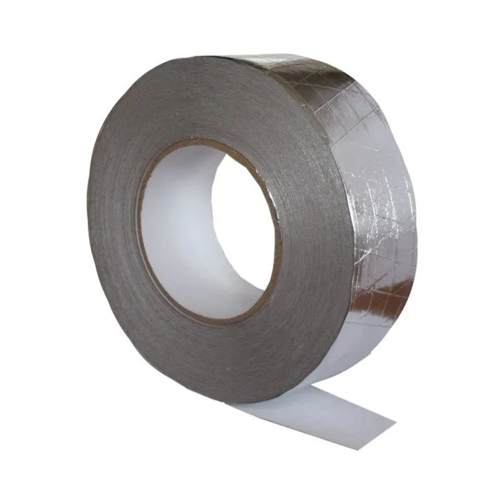 LMS, Nastro in Alluminio con rete in fibra di vetro 50 mm x 50 m, 150 microni.