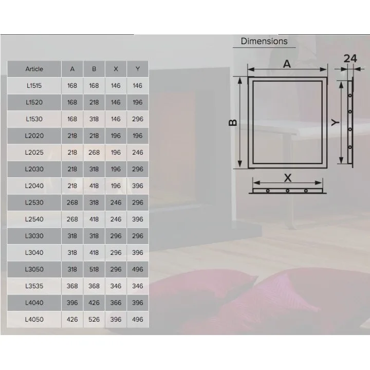Porte di ispezione 168x318 L1530 150x300 a prezzo competitivo - Akvavent