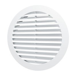 16RKN, Griglia rotonda esterna D200 con flangia D160, plastica ASA
