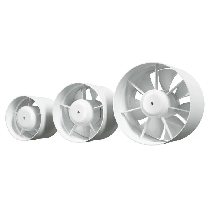 Ventilatore tubolare eco 100 mm, 12 V AC per ambienti umidi