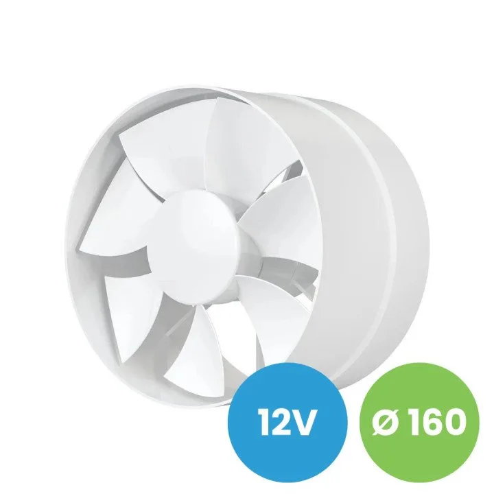 PROFIT 6 12V, Ventilatore assiale canalare a bassa tensione SB D160
