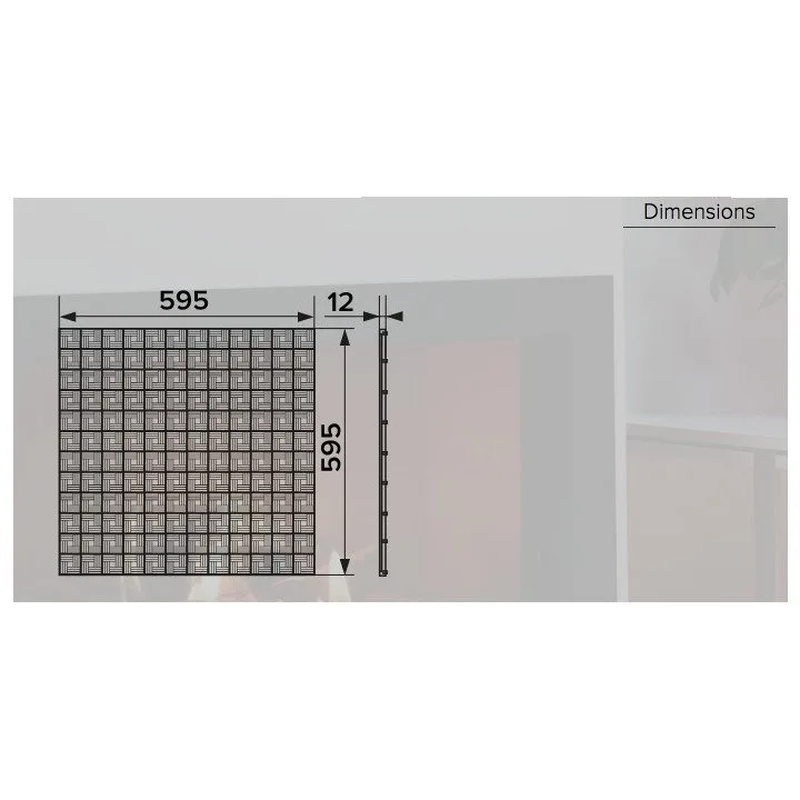 Griglia di ventilazione 595x595 per soffitto Armstrong
