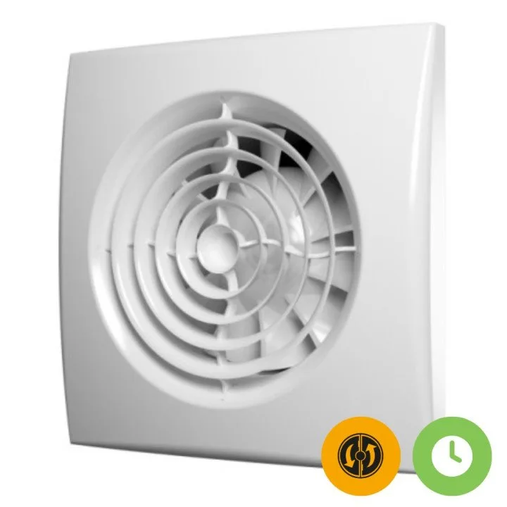 Ventilatore da bagno con timer e valvola di ritegno D100 - Akvavent