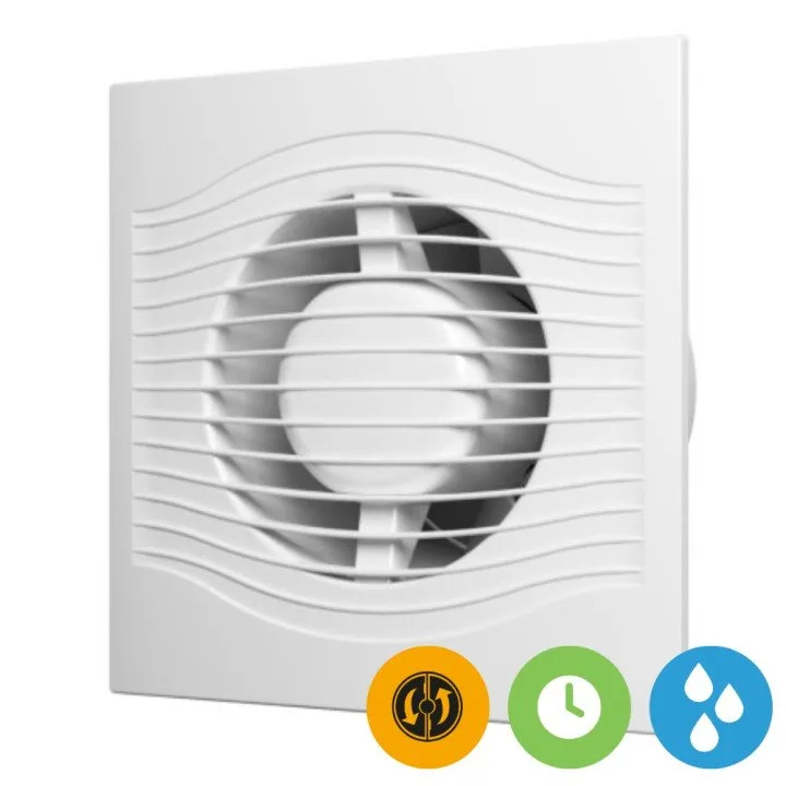 Buon ventilatore per bagno 125 mm con sensore di umidità e timer