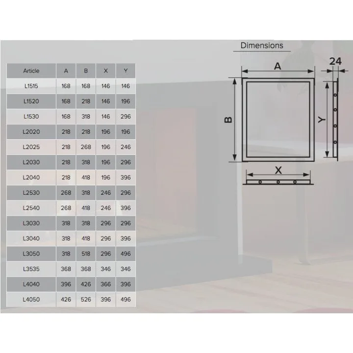 Porta di ispezione L1515 168x168 150x150 con flangia prezzo - Akvavent