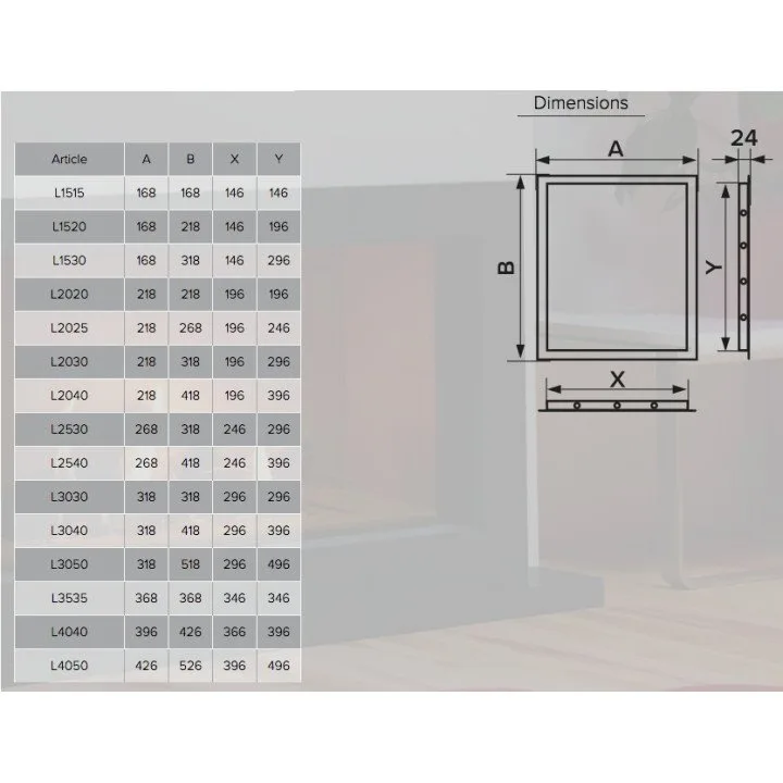 Porte di ispezione L1515 colore bianco 168x168 con flangia prezzo - Akvavent
