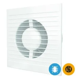Il ventilatore da bagno più conveniente con ghigliottina e rete anti-insetti ø 100 mm