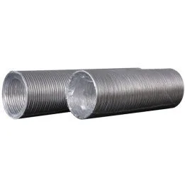 10VA ULTRA, Canale d'aria flessibile ondulato in alluminio, D fino a 3,1 m, diametro 100 mm