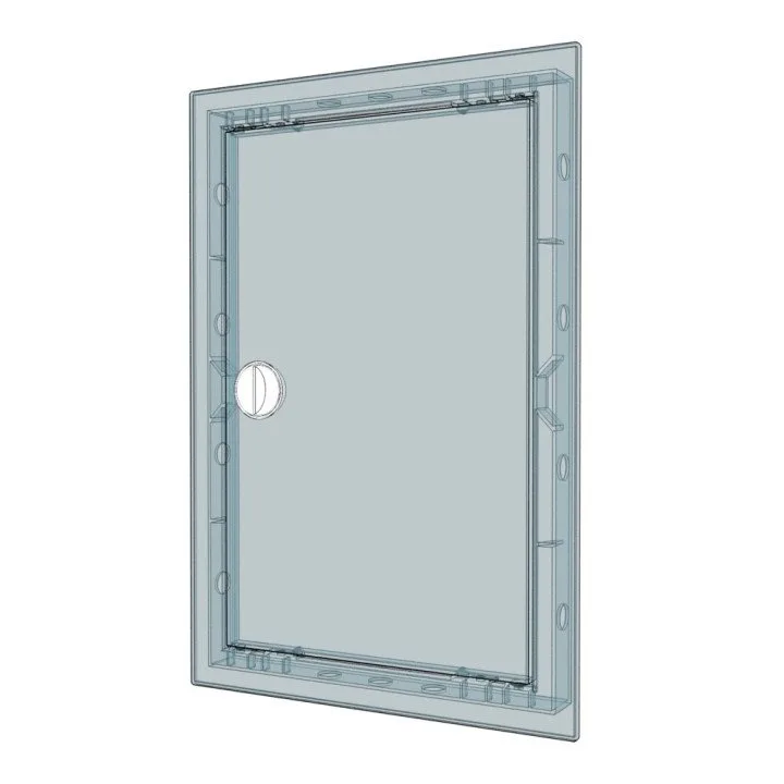 Porta di ispezione 268x318 L2530R con maniglia e flangia - Akvavent