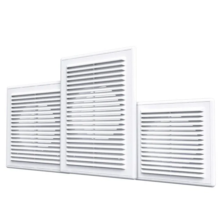 Griglia di ventilazione rettangolare 183x253 con collare D125 - Akvavent