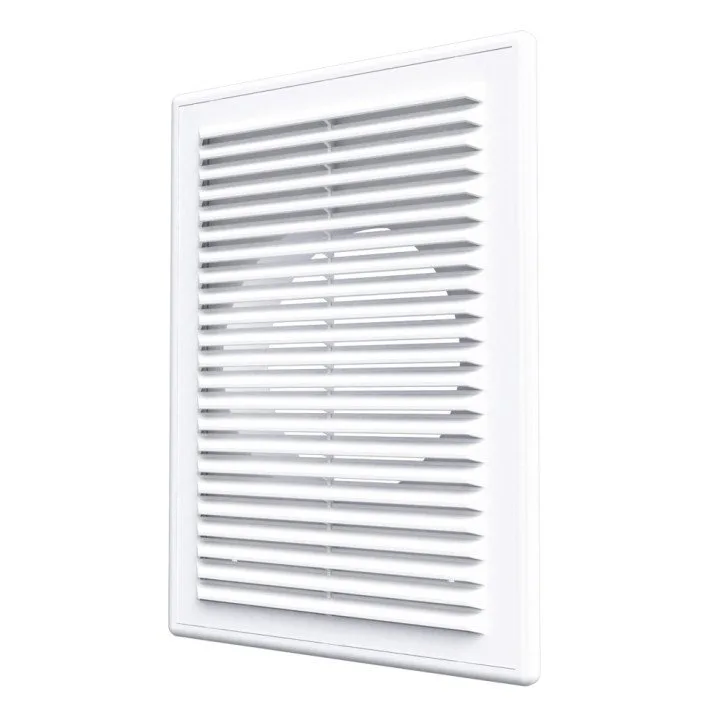 Griglia di ventilazione rettangolare 183x253 con collare D125 - Akvavent