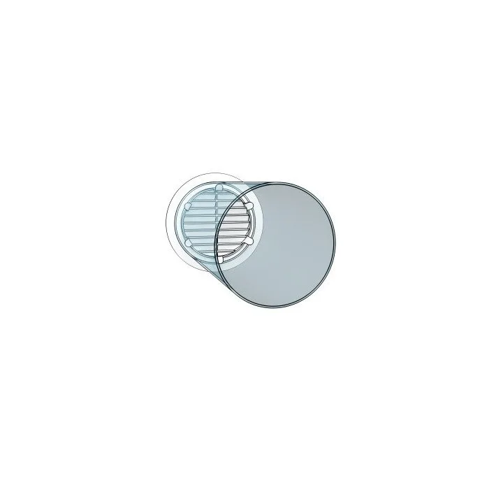 Griglia di ventilazione rotonda D125 con flangia D88 10RKL - Akvavent
