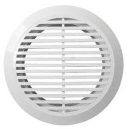 Griglia di ventilazione rotonda D145 con flangia D100 10RKF, vista del prodotto completo