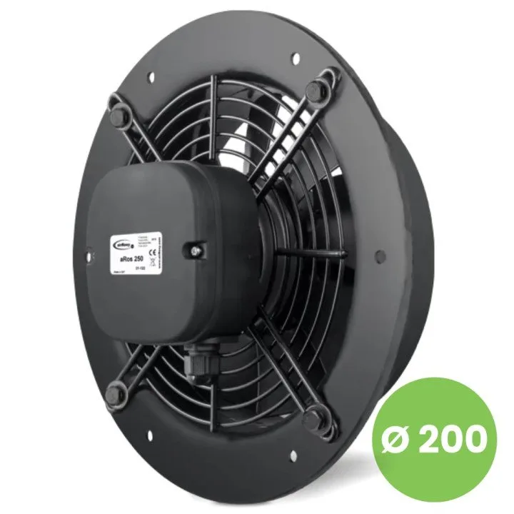 Ventilatore industriale per ventilazione 200 mm, aRos 200