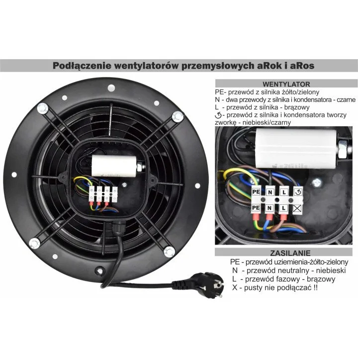 Ventilatore industriale per ventilazione 200 mm, aRos 200
