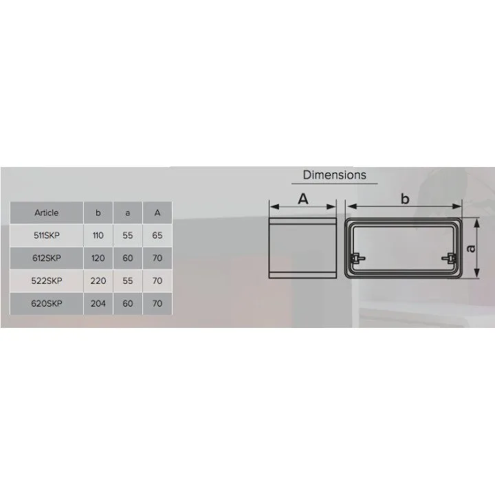 Giunto per tubo 220x90 mm senza flap | 922SKP