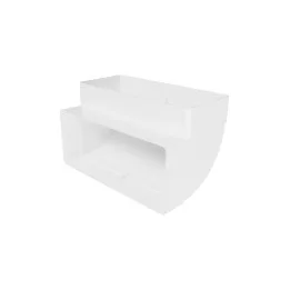 Ginocchio verticale 90° per tubo rettangolare 220x90mm | 922KVP