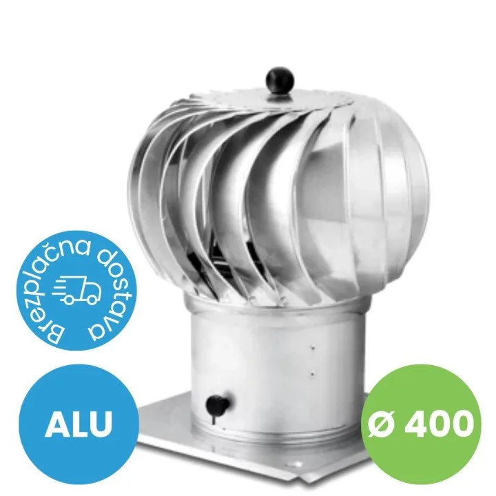 Cappa fumaria girevole fi 400 in alluminio | Cappa per camino