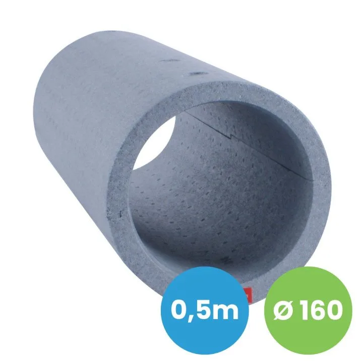 Tubo da parete antivibrante e isolato per recuperatore Ø160 mm (pendenza 3°)