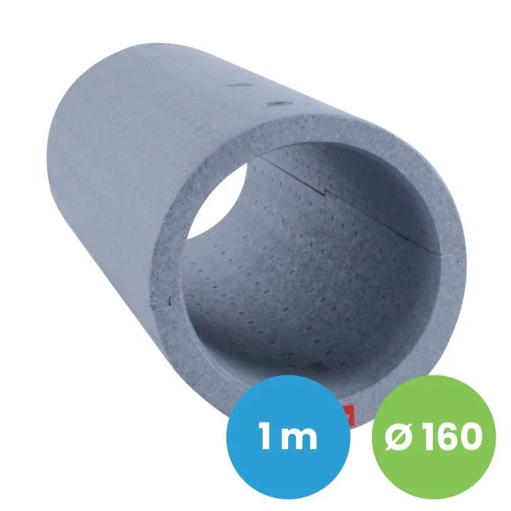 Tubo da parete isolato e antivibrante per recuperatore Ø160 mm (pendenza 3°)