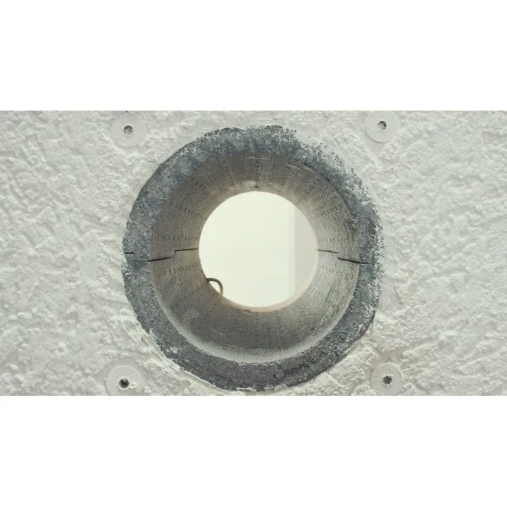 Tubo da parete isolato e antivibrante per recuperatore Ø160 mm (pendenza 3°)