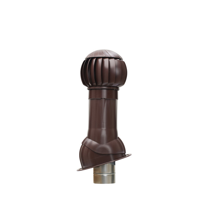 RRTV+S 160 Brown - kit di ventilazione da tetto 125 mm