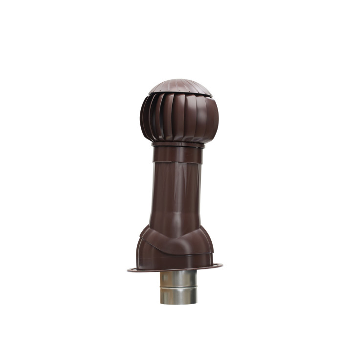 RRTV+S 160 Brown - kit di ventilazione da tetto 125 mm