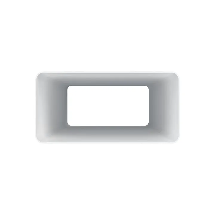 Tubo rettangolare per ventilazione e cappucci 220x90mm e lunghezza 1m