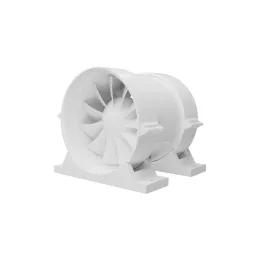 PRO 5, ventilatore assiale canalizzato per l'immissione e l'estrazione dell'aria con kit di fissaggio BB D125