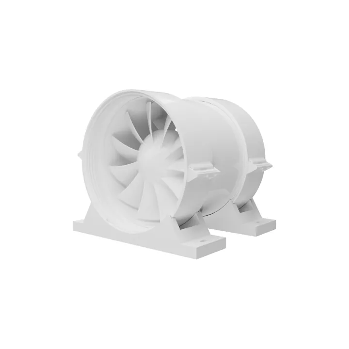 PRO 5, ventilatore assiale canalizzato per l'immissione e l'estrazione dell'aria con kit di fissaggio BB D125