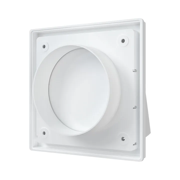 Griglia di ventilazione con valvola 150x150 e flangia D100 - Akvavent