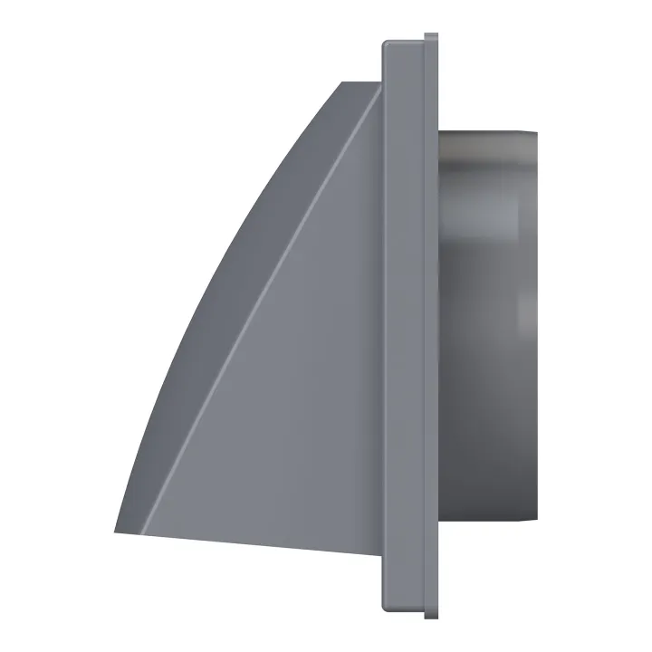 Griglia di ventilazione con valvola 150x150 e con flangia D100 - Akvavent