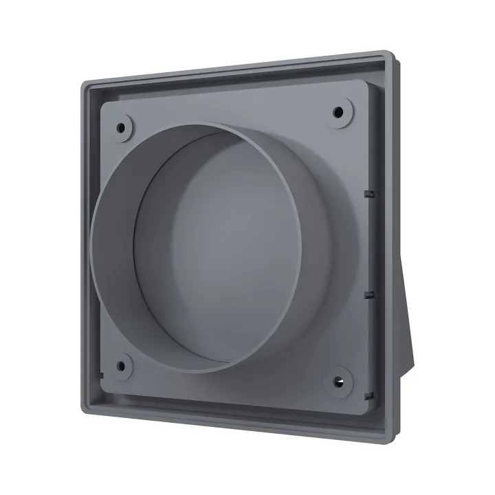 Griglia di ventilazione con valvola 150x150 e con flangia D100 - Akvavent