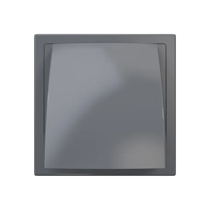 1515K12,5FV grigio, Griglia di scarico con valvola antiritorno 150x150 e flange D125, grigio (ASA-plastica)