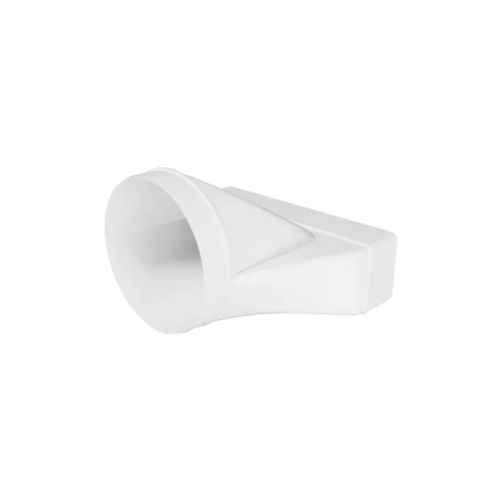 620SP12,5KP, Connessione eccentrica tra il canale rettangolare 60x204 e il canale tondo D125