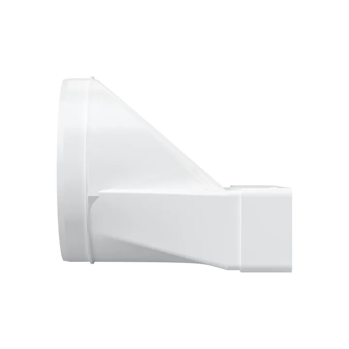 620SP16KP, Giunto eccentrico tra il canale rettangolare 60x204 e il canale tondo D160
