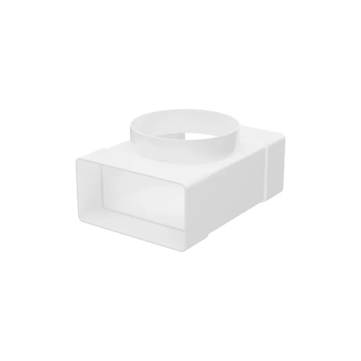 612TF10P, T-giunto tra il canale rettangolare 60x120 e il distributore d'aria con flangia D100