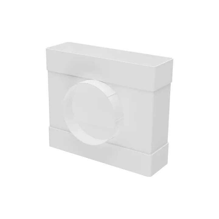 620TF10P, T-giunto tra il canale rettangolare 60x204 e il distributore d'aria con flangia D100