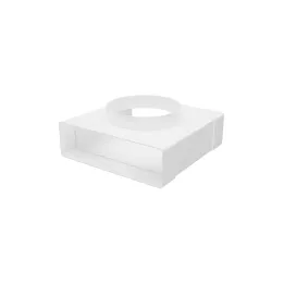 620TF12,5P, T-giunto con canale rettangolare 60x204 e distributore d'aria con flangia D125