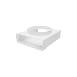 620TF16P, T-gomito con canale rettangolare 60x204 e distributore d’aria con flangia D160