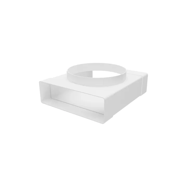 620TF16P, T-gomito con canale rettangolare 60x204 e distributore d’aria con flangia D160