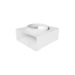 T-giunto tra tubo rettangolare 220x90mm e divisore aereo con flangia D150 mm | 922TF15P