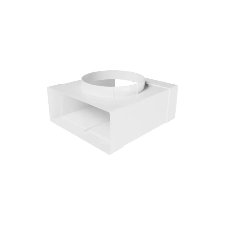 T-giunto tra tubo rettangolare 220x90mm e divisore aereo con flangia D150 mm | 922TF15P