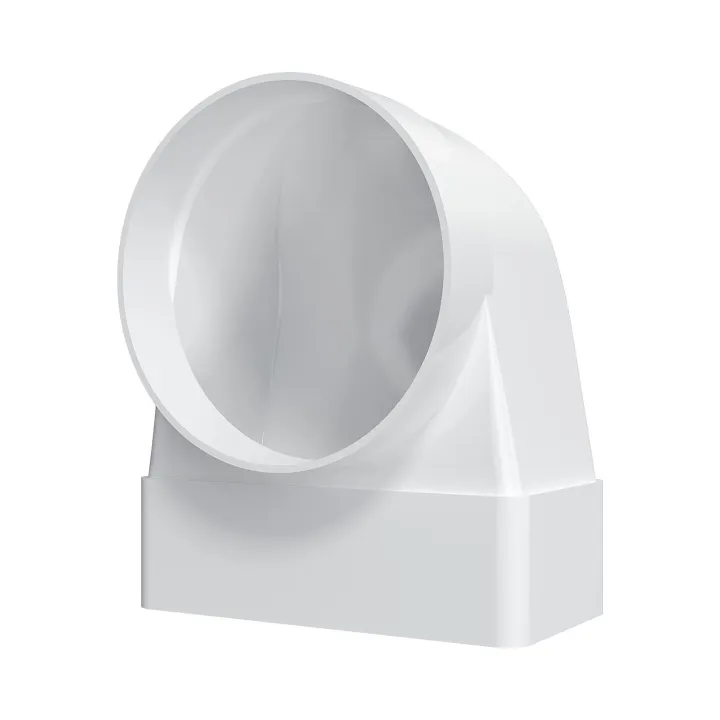 612SK10FP, raccordo a 90° tra il canale rettangolare 60x120 e il diffusore d'aria con flangia D100