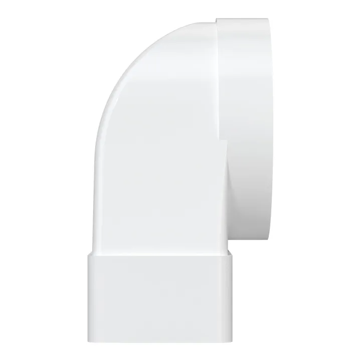 612SK10FP, raccordo a 90° tra il canale rettangolare 60x120 e il diffusore d'aria con flangia D100