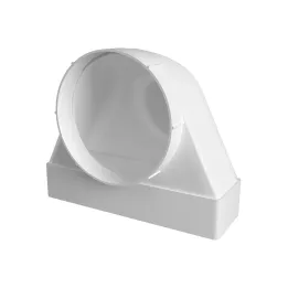 620SK12,5FP, raccordo 90° tra canale rettangolare 60x204 e diffusore d'aria con flangia D125